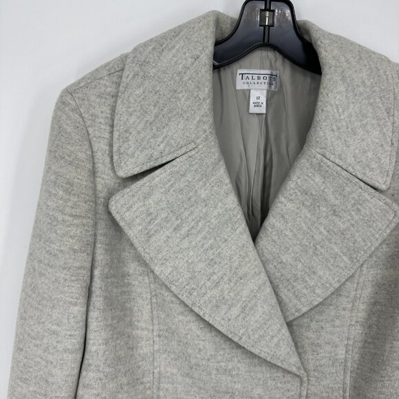 Talbots Women's Grey Pea Coat - Picture 4 of 12